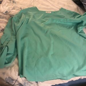 Light teal top